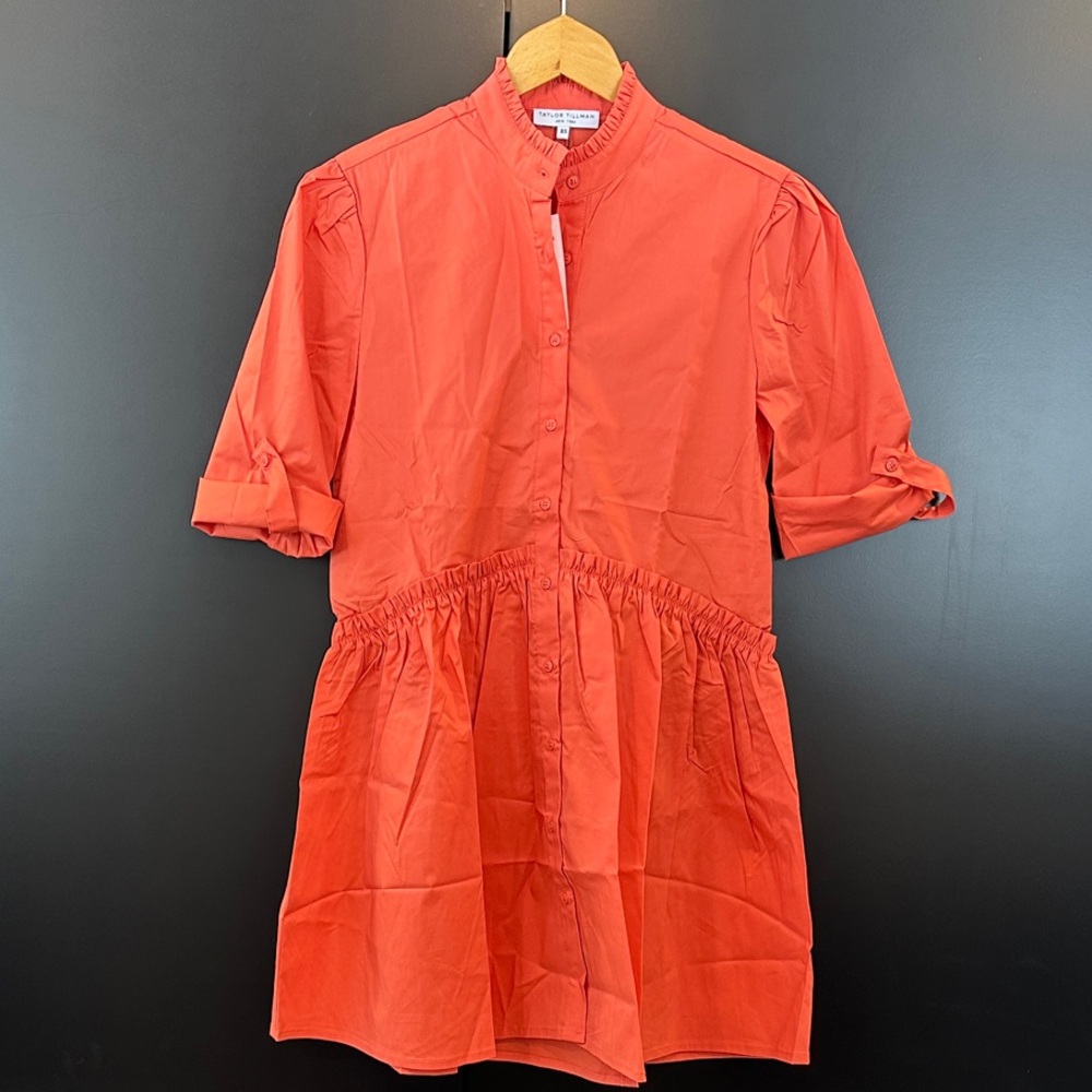 NEW‎ Taylor Tillman Cammie Poplin Mini Dress